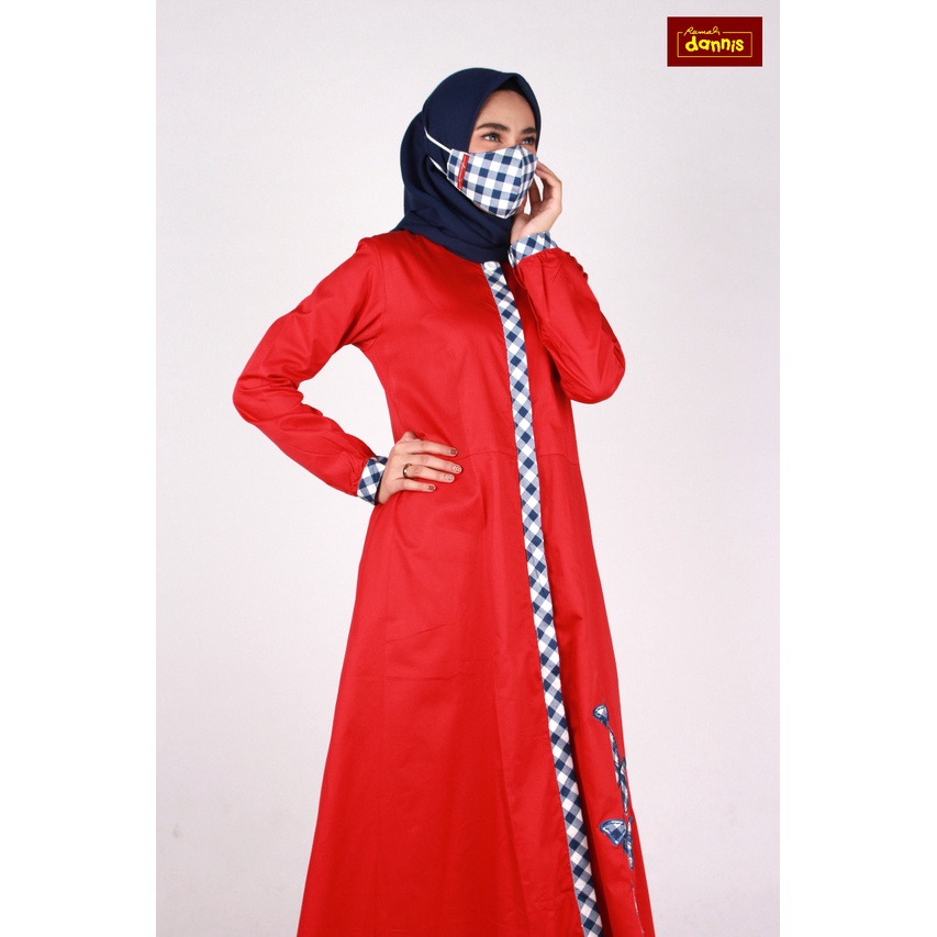 COD Abaya Dannis A 2010073 Original Dress Kekinian Dannis Baju Syar'i Kekinian Gamis Murah Abaya Dan