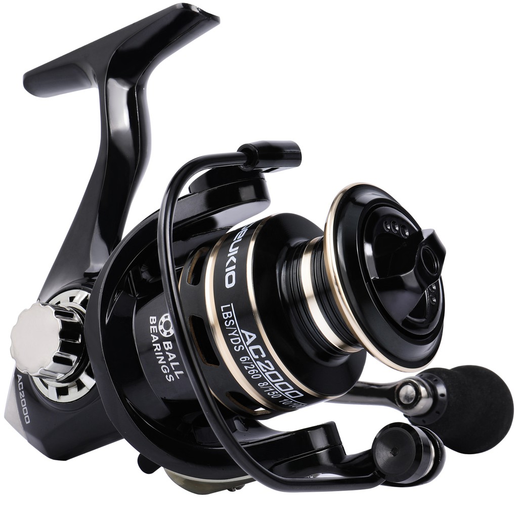 Double Handle Reel Pancing 1000-5000 Metal Spool Reel Max Drag 10kg Pancing Putar Spinning Fishing Reel with Free Line