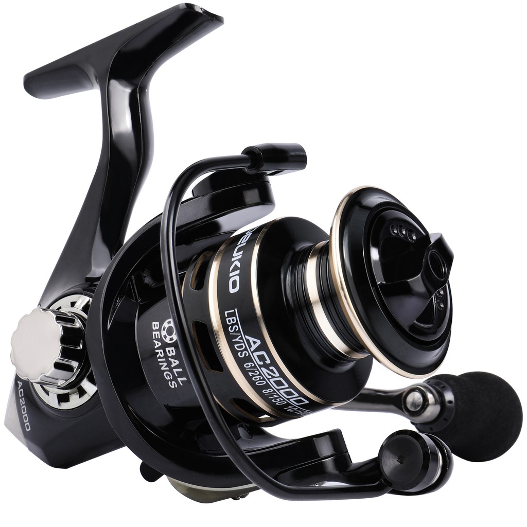 Reel Pancing  AC2000-7000 Metal Spool Reel Max Drag 10kg Pancing Putar Spinning Fishing Reel with free bait