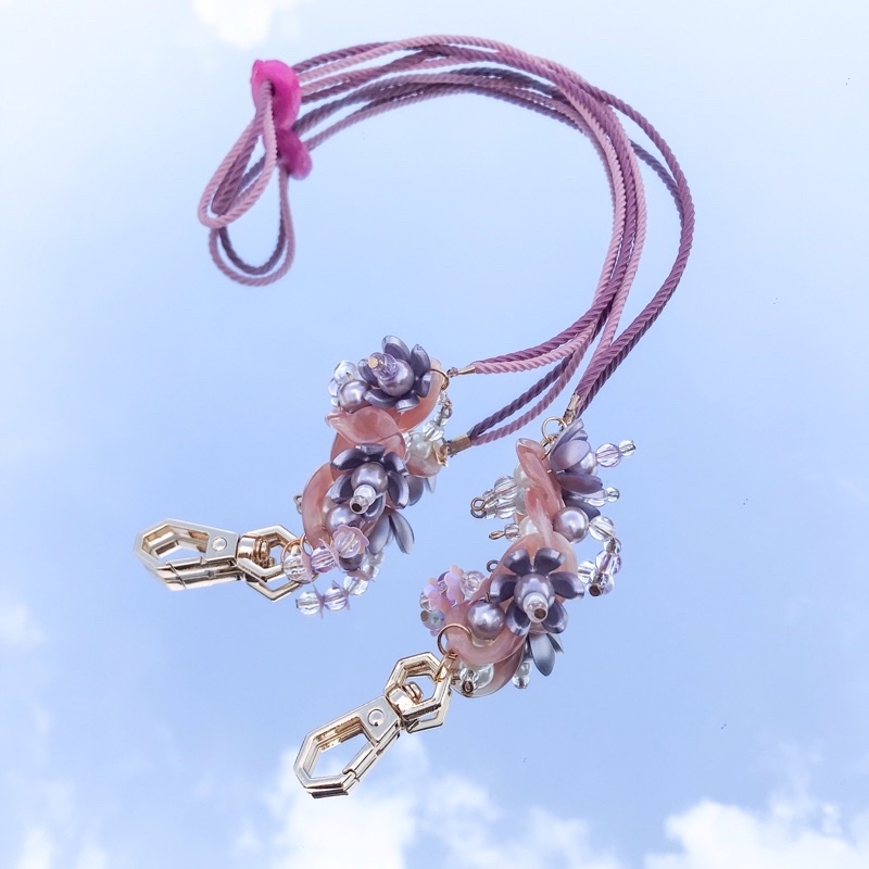 Strap Mask / Rangkai Strap Masker / Pengait Masker Hijab / Tali Gantungan Masker / Headloop / 2in1 Tali Masker / Tali Masker Premium / Konektor Masker / Konektor Masker Hijab / POMPOENY