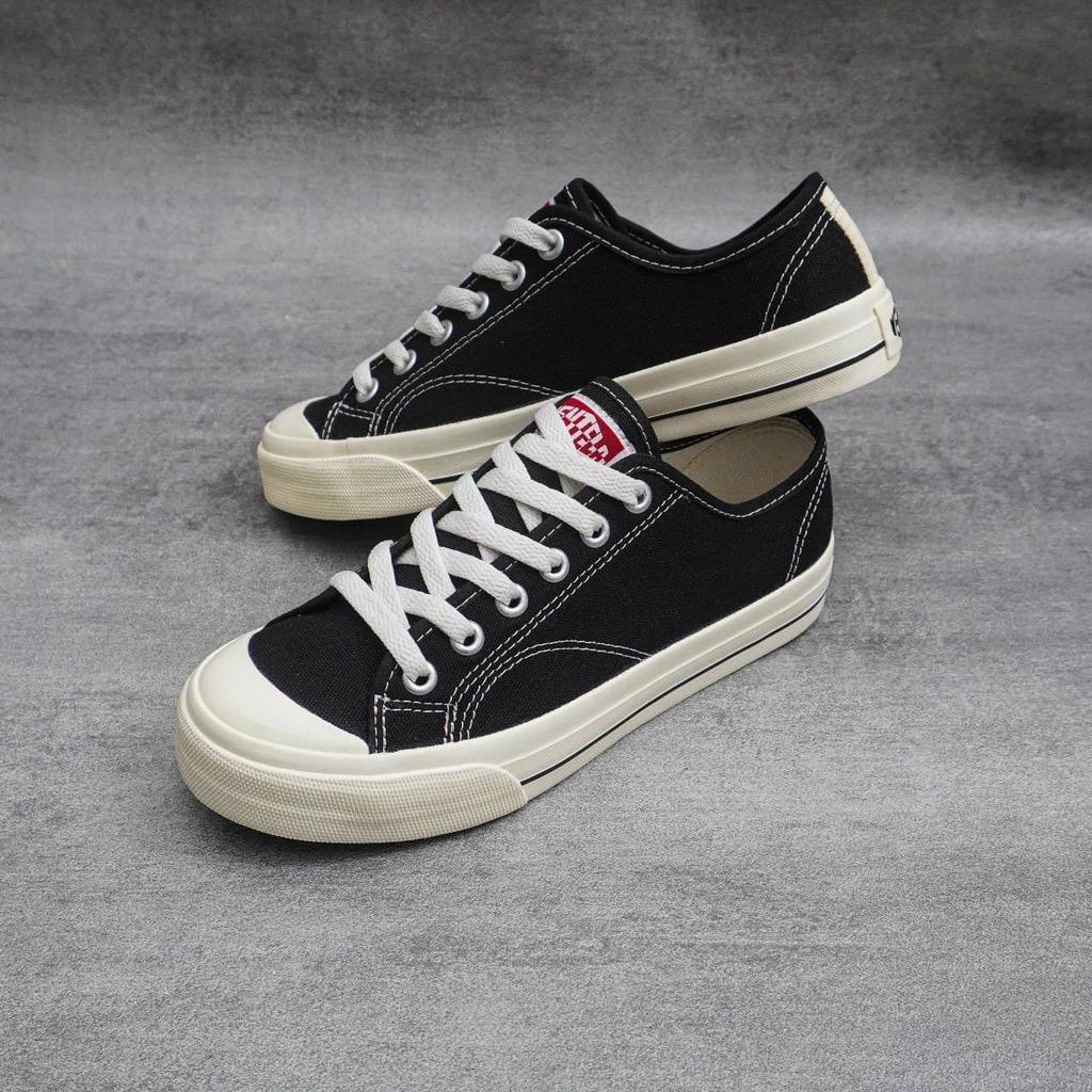 VENTELA Basic Low Black Natural Original Sepatu Sneakers Casual Sekolah Hitam Putih Pria Wanita