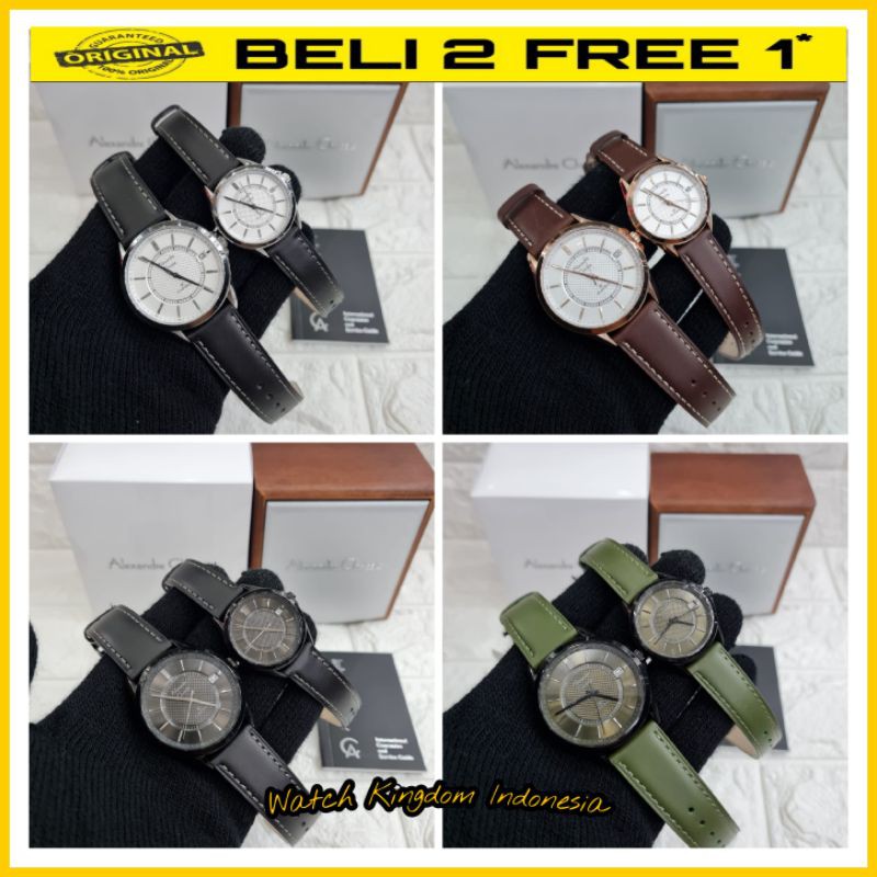 Terbaru Jamtangan couple harga satuan Alexandre christie ac8649 / 8649 Original garansi resmi 1thn