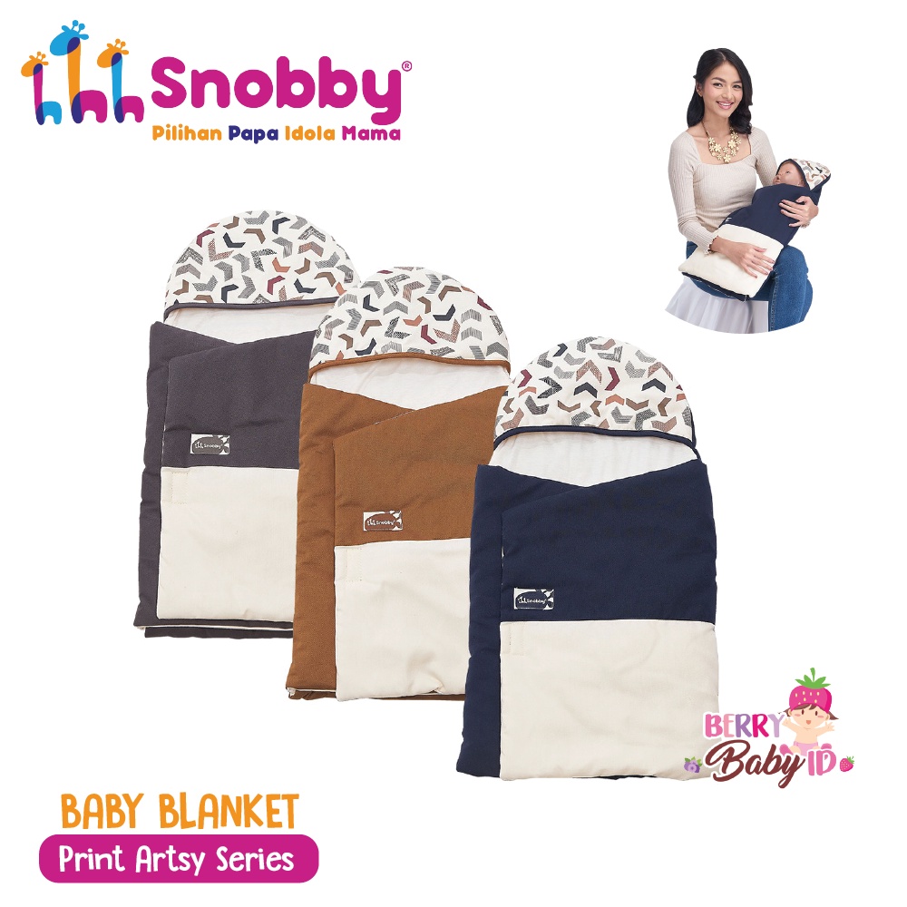 Snobby Blanket Selimut Topi Bayi 0-6 Bulan Summit Artsy Twiza Arrow Series Berry Mart