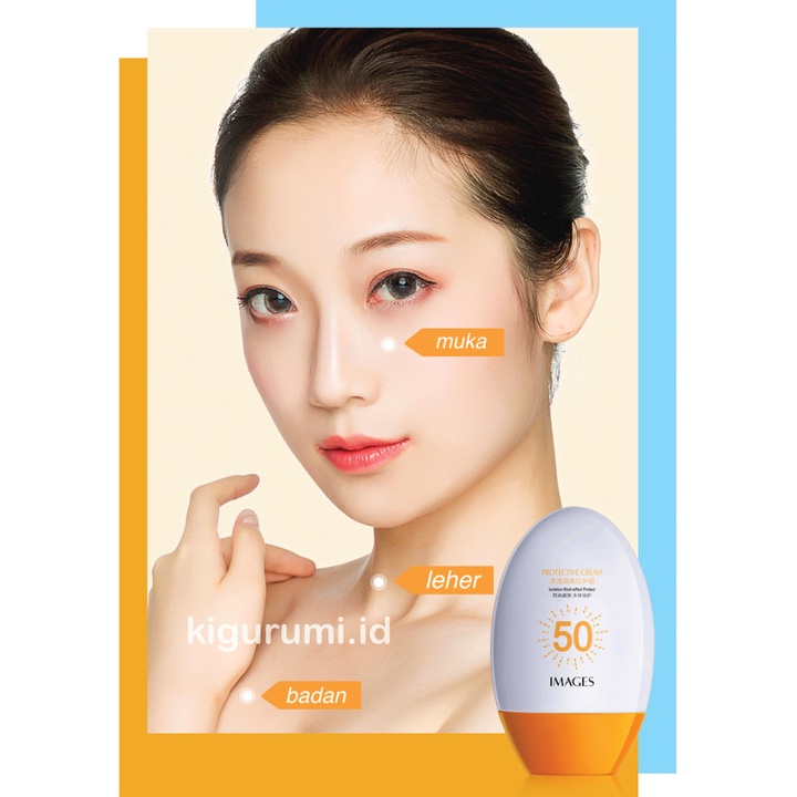 IMAGES Sun Screen Wajah SPF 50 Sun Block Tahan 12 Jam PA+++ Egg Sunblock EM040