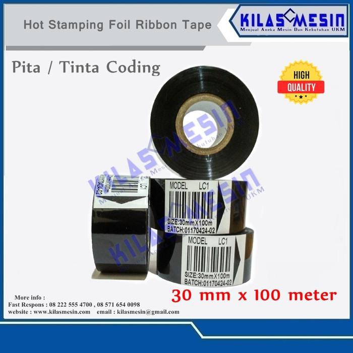 

Ribbon Tape 30 Mm X 100 M Lc1 Pita Coding Tinta Cetak Expired Date
