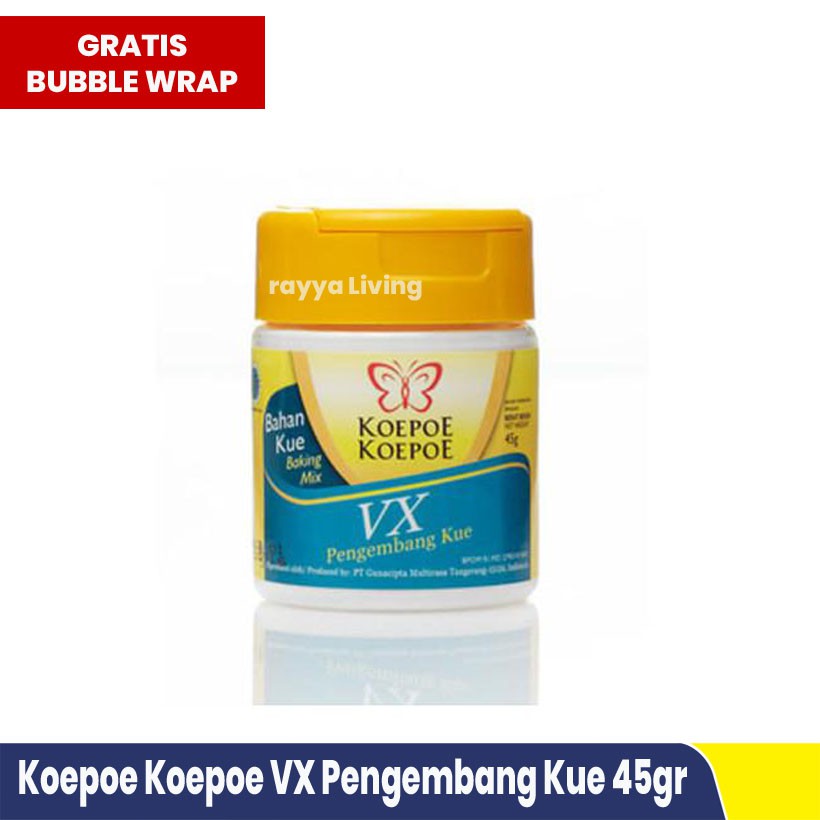 

Pengembang dan Pelembut Kue Bolu Roti dan Biskuit VX Koepoe Koepoe 45gr