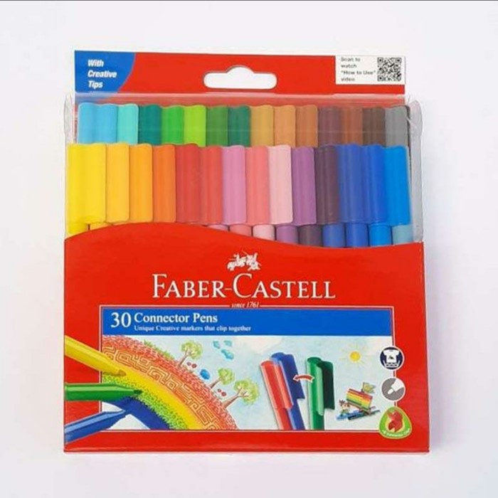 

Menakjubkan Faber Castell Connector Pen Marker Spidol [30 Colour] Trendi
