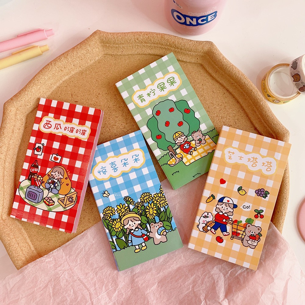

(120 lembar) Sticky Notes Memo Mini 4 in 1 Gaya Korea Seri Gadis Lucu