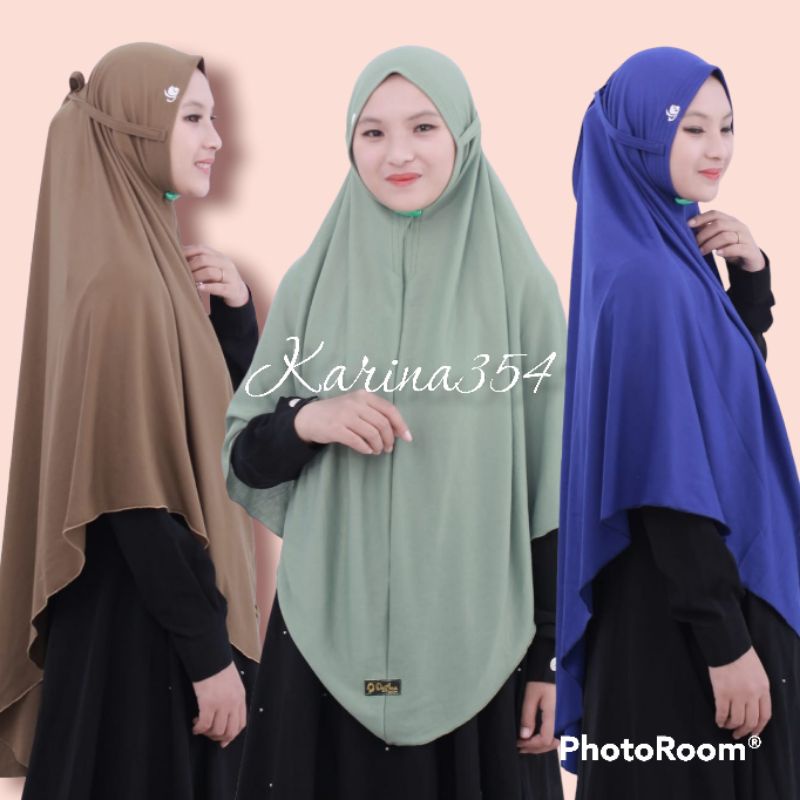 Hijab non pet tali jumbo bahan kaos TC halus