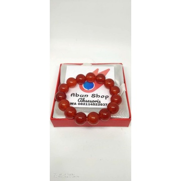 Gelang Batu Giok Merah Natural