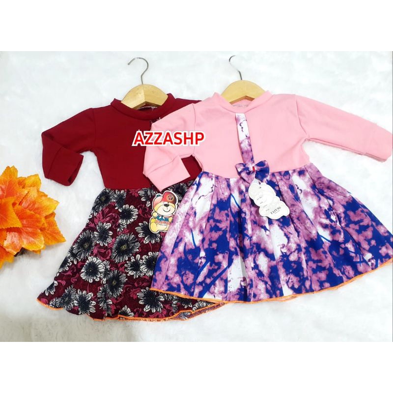 Dress Anak Valencia 1-7 thn/ Dress Anak Lengan Panjang