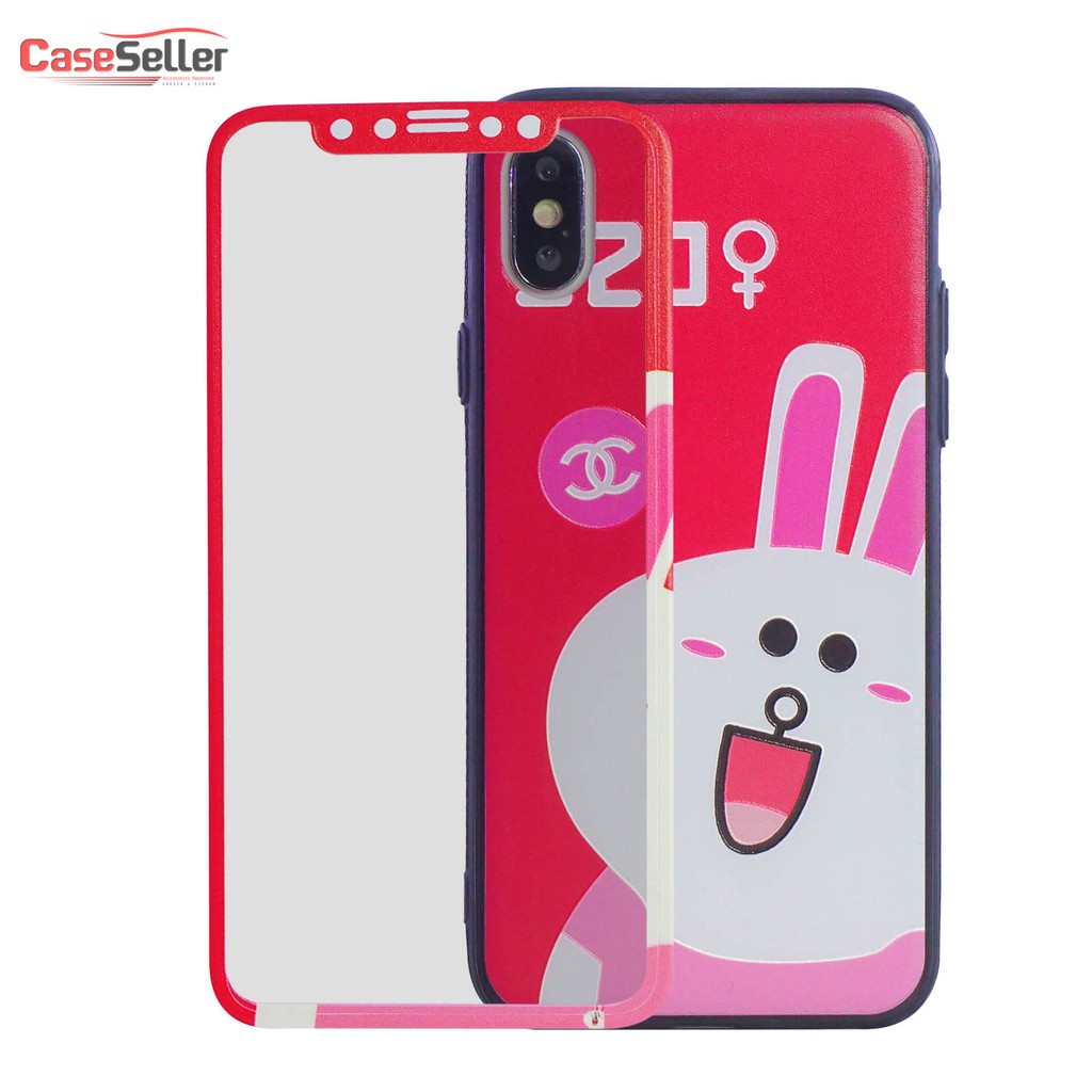 CaseSeller - SoftCase Motif Karakter Plus Anti gores kaca Case Iphone 6 XS Max XS