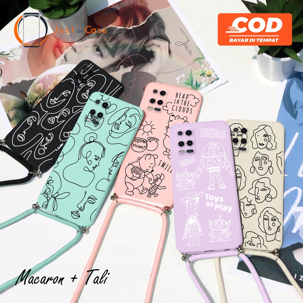 Sling Case Macaron Softcase Tali (UV05) Oppo A95 4G 5G A74 A16 A15 A15s A55 A54 A53 A52 A92 A5 9 2020 RENO 7 6  5 5F 4 4F A5S A12 A7 A1K F5 F7 F9 F11 PRO A3S RENO 8 5G PRO RENO 7Z 7 5G 7 4GA16K/A16E