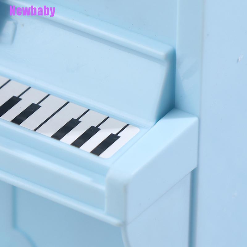 (Newbaby) 1 Set Miniatur Grand Piano Dengan Bangku Skala 1: 12 Untuk Rumah Boneka