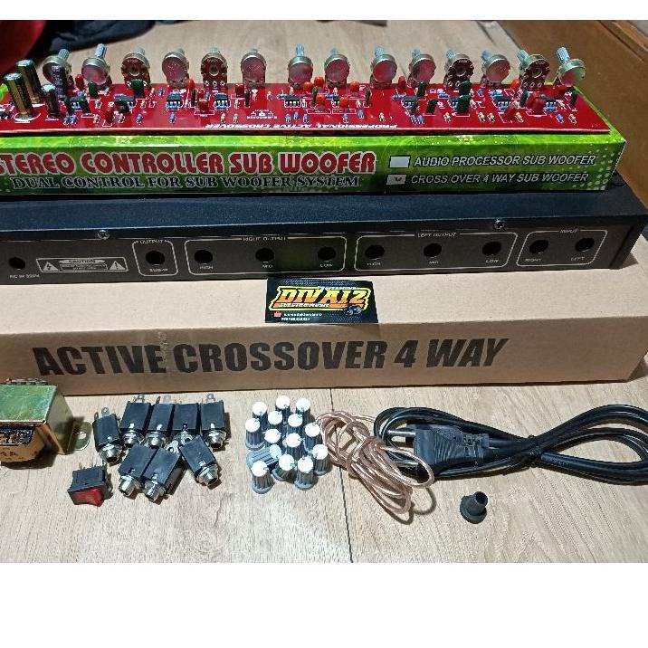 Harga Spesial.. kit Aktif Crossover  4way sub + box paket komplit