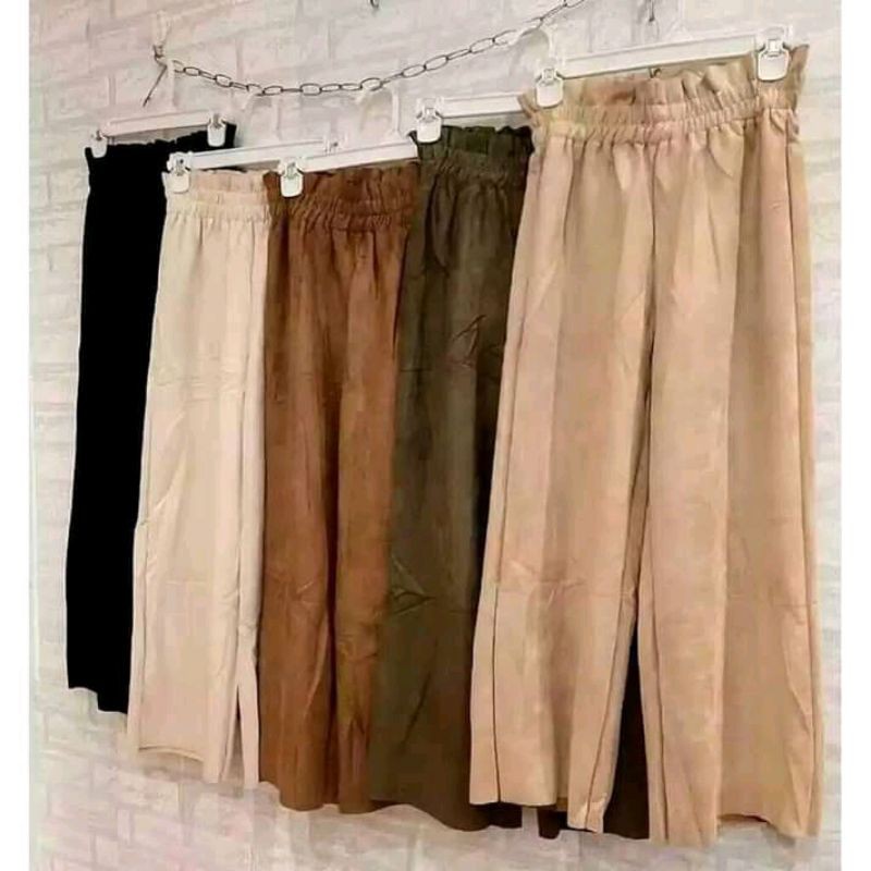 celana Kullot Bahan Suede / Aleesa Kulot Pants