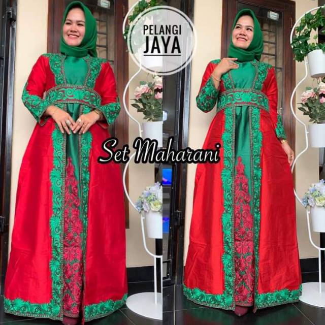 Set gamis Maharani ( luaran+ inner+ belt)