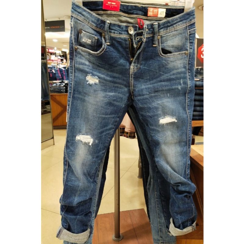 celana jeans wanita model rippedjeans brand logo jeans original