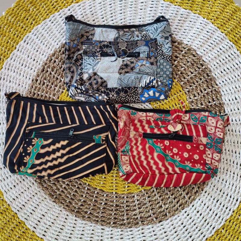 TAS SELEMPANG BATIK COWOK CEWEK MOTIF CAKEP