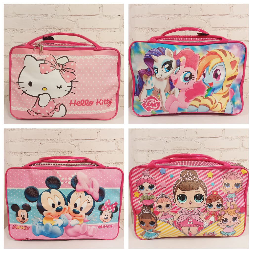 Tas pakaian MURAH tas travel motif karakter anak perempuan