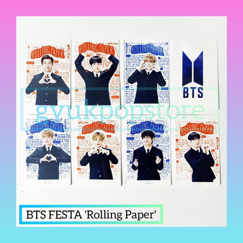 Photocard BTS Festa "Rolling Paper"