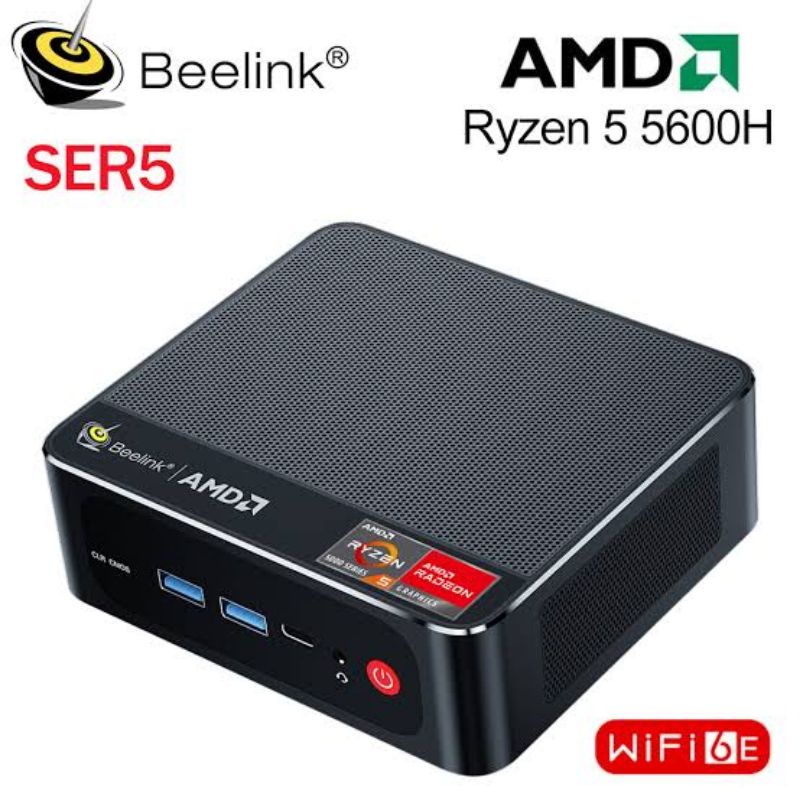 Mini PC Beelink SER5 AMD 5 5600H 16/500GB SSD 4K M.2 NVMe Dual HDMI  windows 11