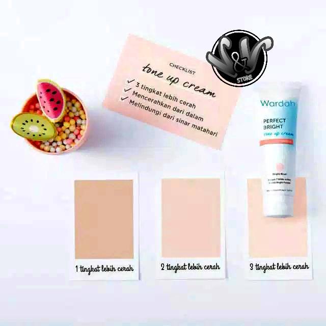 WARDAH PERFECT BRIGHT TONE UP CREAM 20 ML / WARDAH / TONE UP/ CREAM / PERFECT BRIGHT /PENCERAH WAJAH