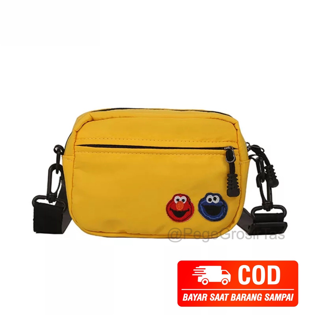 Pege 8857 - Tas Selempang Pria Wanita Unisex Motif Sablon Elmo Slingbag Keren