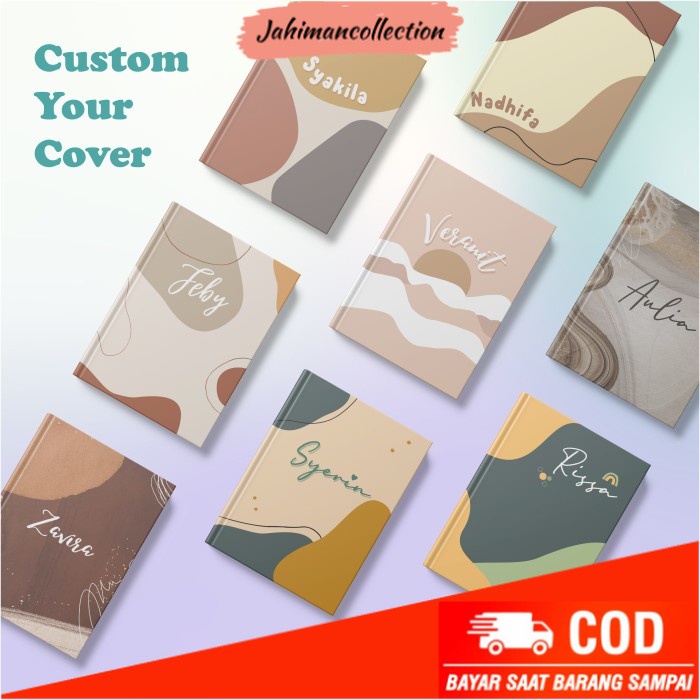

✨ BISA COD ✨ Notebook Custom A5 Harcover Jilid Binding | Notebook Custom Satuan - Kertas bergaris