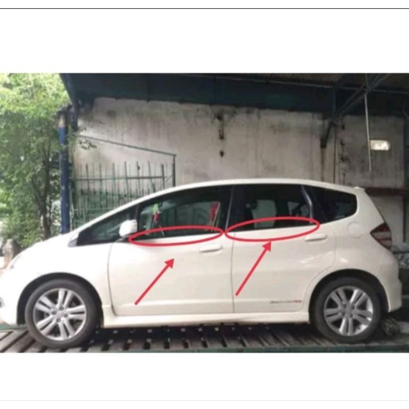 pelipit kaca luar honda jazz rs 2007 sampai 2013 original