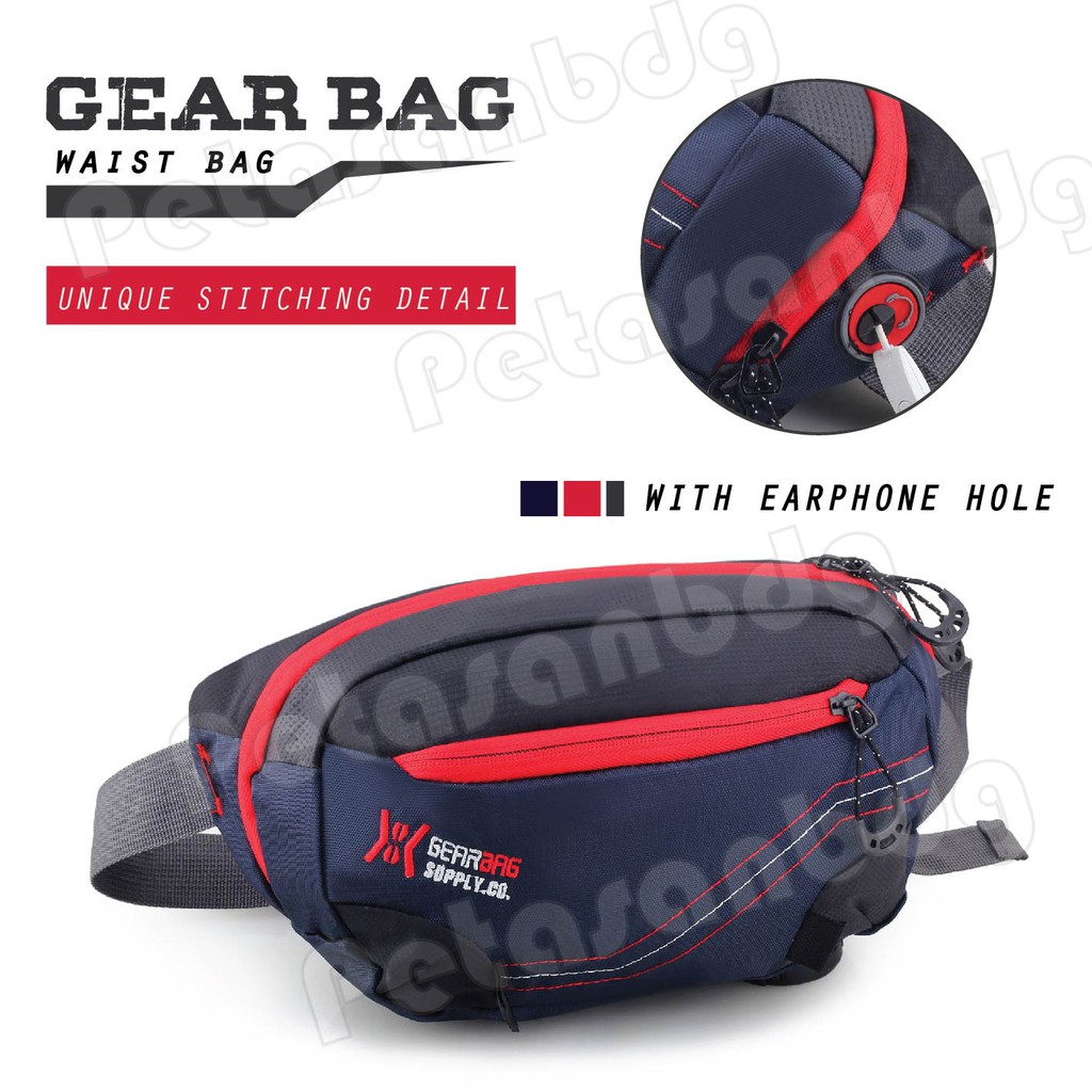 PTS -Gear Bag X Supply Red List Waistbag WITH EARPHONE HOLE -13087