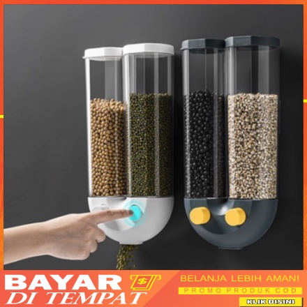 Starlight Tempat Bumbu Dapur Tempel Kotak Dispenser Beras Cereal Gula Kopi Rak Beras