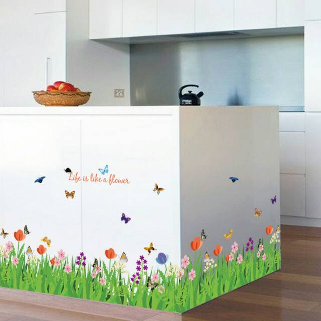 RELIZA WALLSTICKER / STIKER DINDING COLORFUL GRASS RUMPUT HIJAU WALL STICKER SK9057