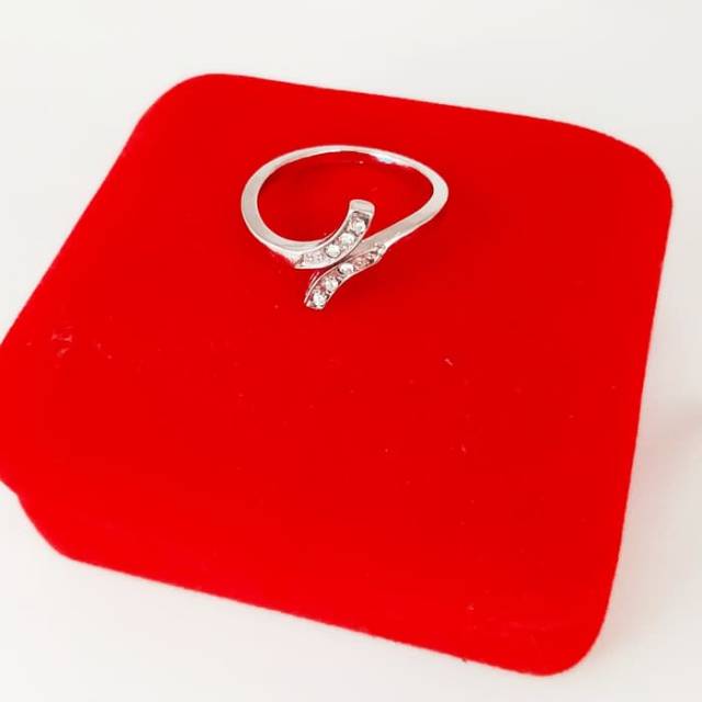 CINCIN ZIRCON LOVE EMAS PUTIH GD002