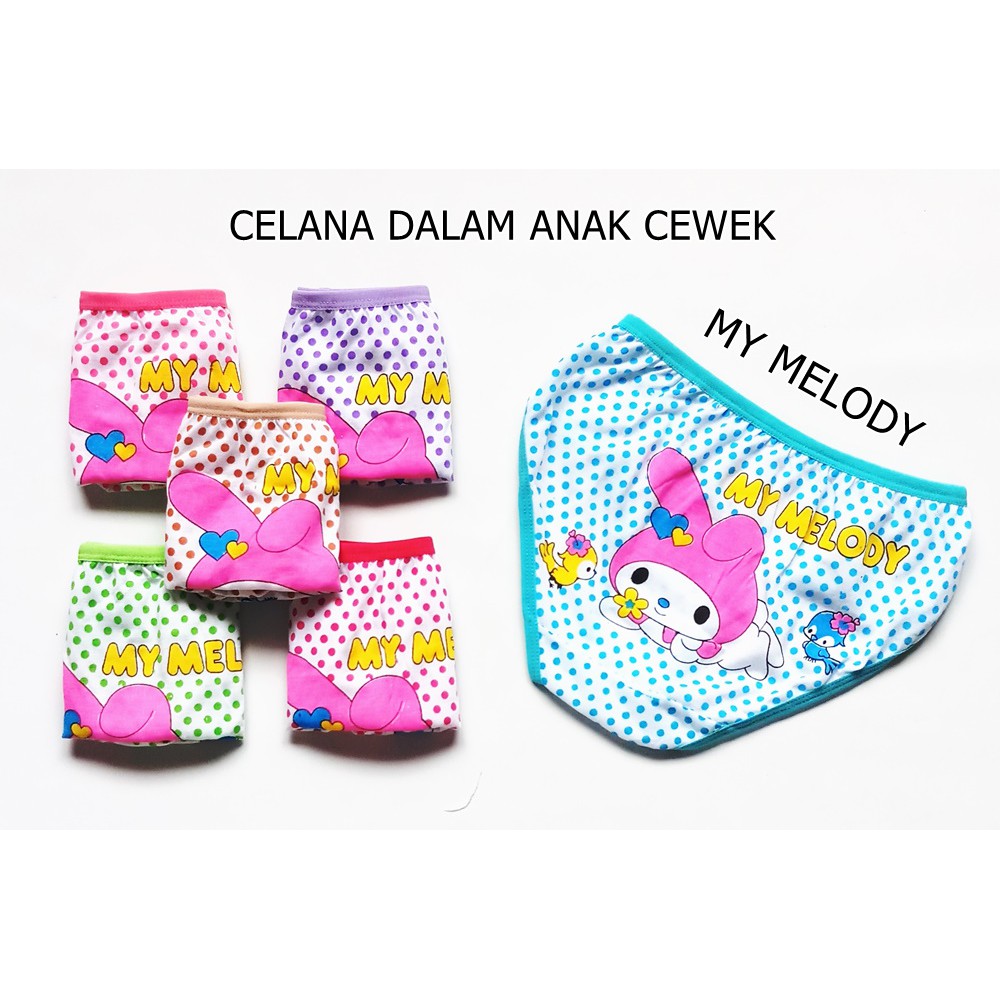 - 6 Pcs - Celana Dalam Essen (L) Anak Perempuan Karakter