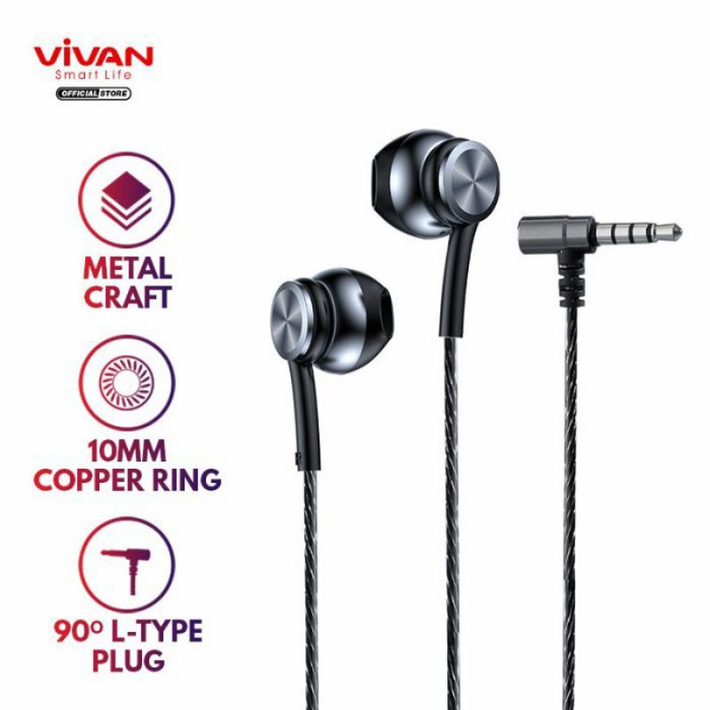 HEADSET Q12 VIVAN WIRE METAL DEEP BASS