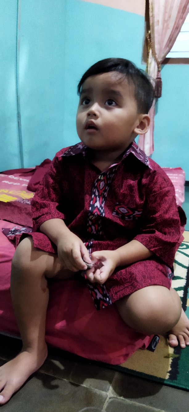 Batik Couple Keluarga Maura Couple Sania Ruffle Ori Ndoro Jowi Dnt Termurah Motif Mega Mendung Merah