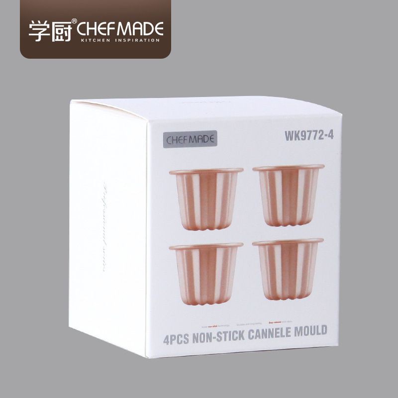 chefmade mini canele 4pcs set wk9772-4 / loyang kue cannele