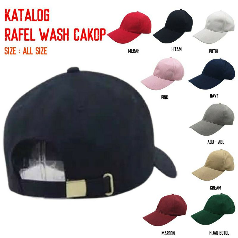 Topi Baseball polos rafel cakop  topi rafel polos baseballl caps