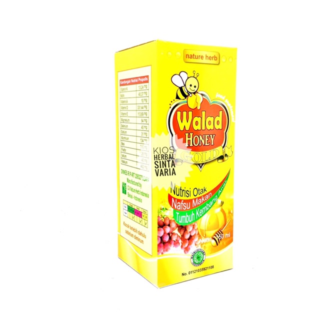 Walad Honey Gold 150ml, Madu Anak, Madu Nutrisi Anak, Madu Herbal