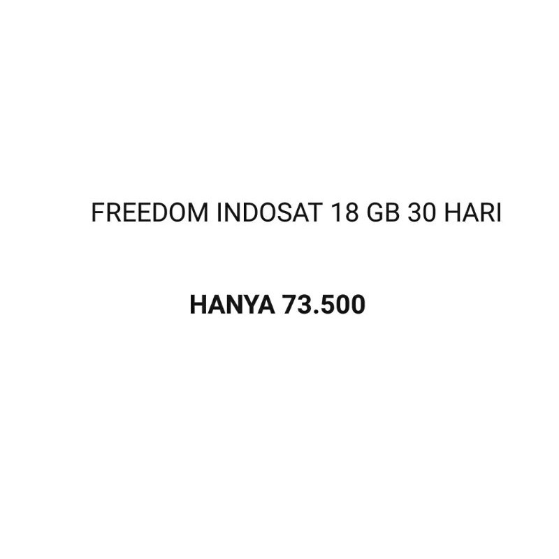 INDOSAT 18 GB 30 HARI