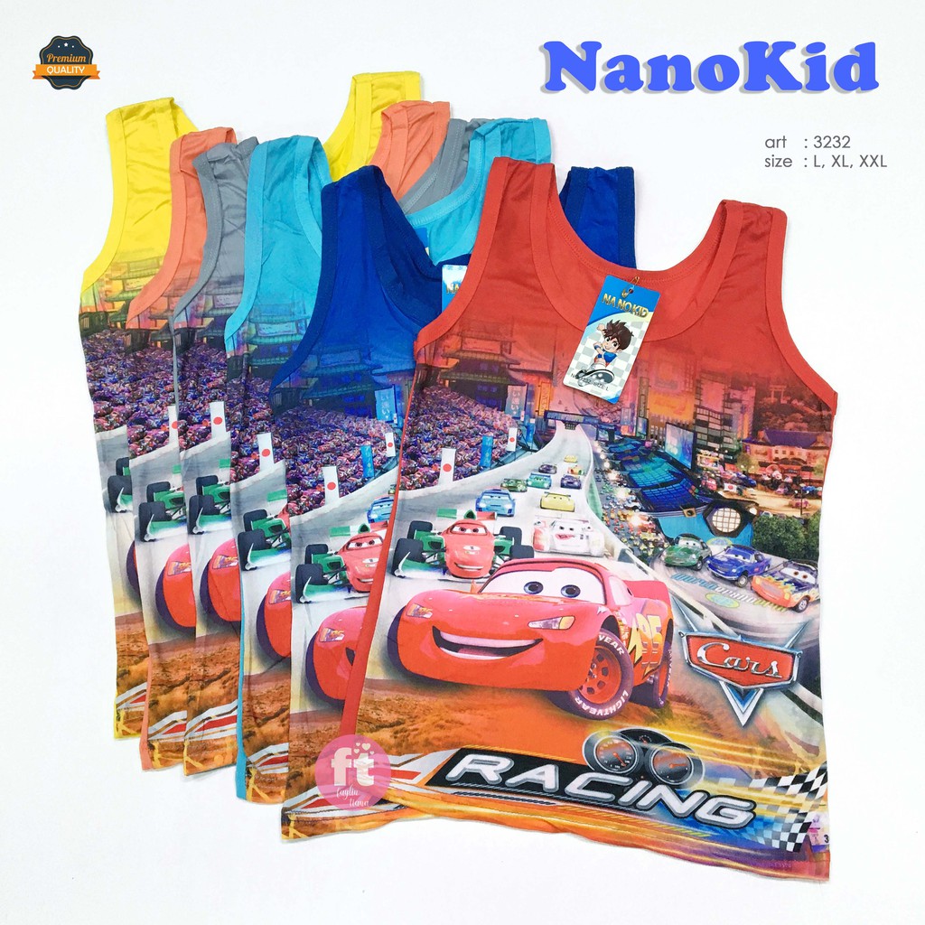 NANOKID | Singlet Anak Cowok / Kaos Dalam Anak Cowok KARAKTER