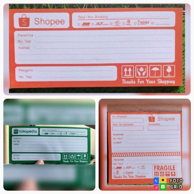 

Blangko Pengiriman Olshop | blangko HVS 50 lembar