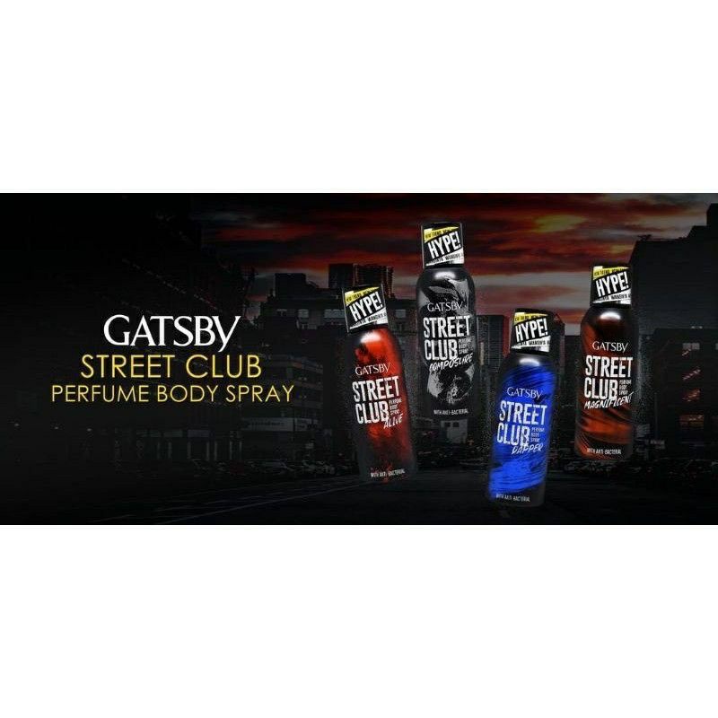 Gatsby street club parfum body spray 150ml