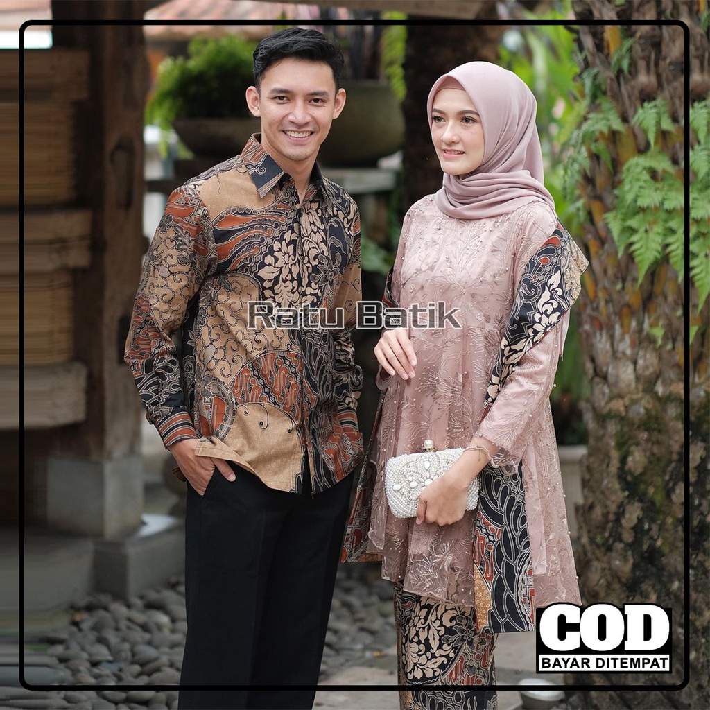 KEBAYA COUPLE SEMI PRANCIS Katun BAHAN KEBAYA SEMI FRANCE CORNELI COUPLE DANILLA BATIK COUPLE  ROSE