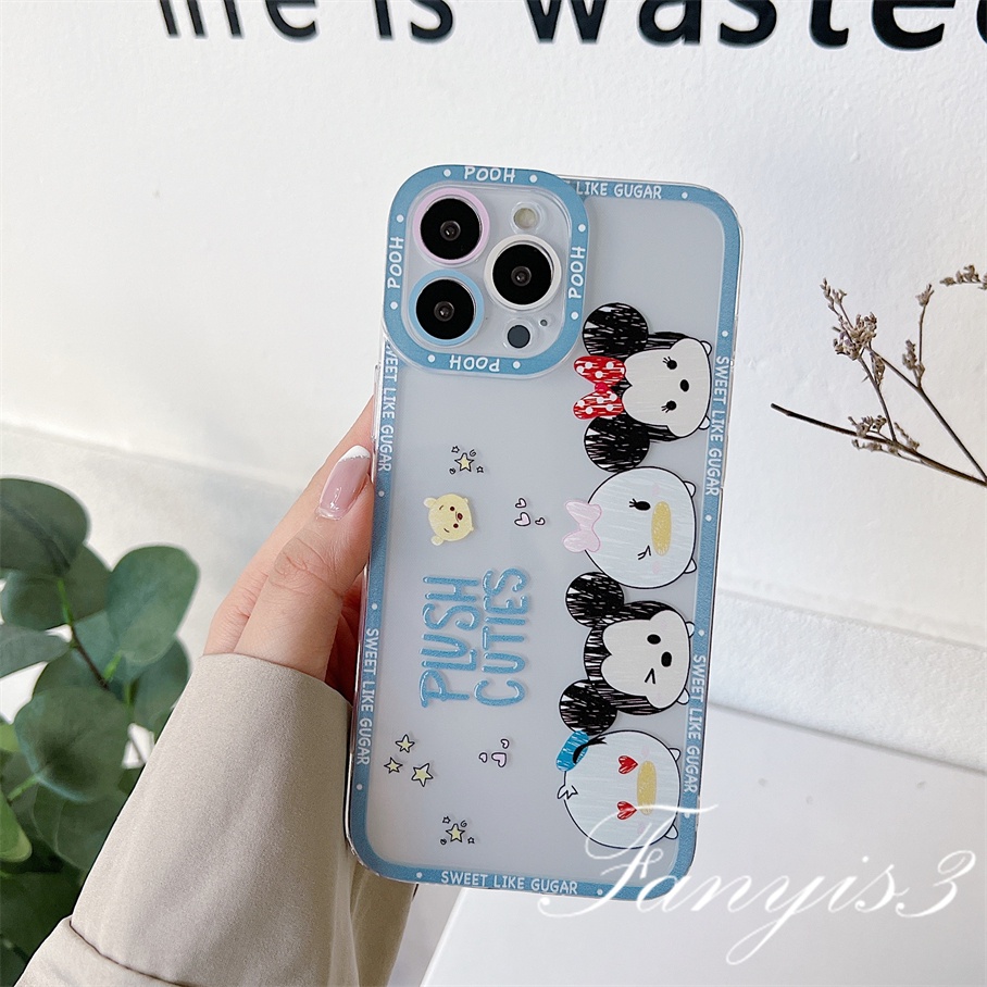 Samsung A14 A34 A54 M14 A04 A04s M23 A03 A13 A23 A33 A53 A73 A03s A02 A12 A22 A52 A72 A32 A51 A71 A50 A50s A30s A30 A20 A21s A31 A11 M53 Cartoon Mickey Mouse Bear Phone Case TPU Clear Soft Cover