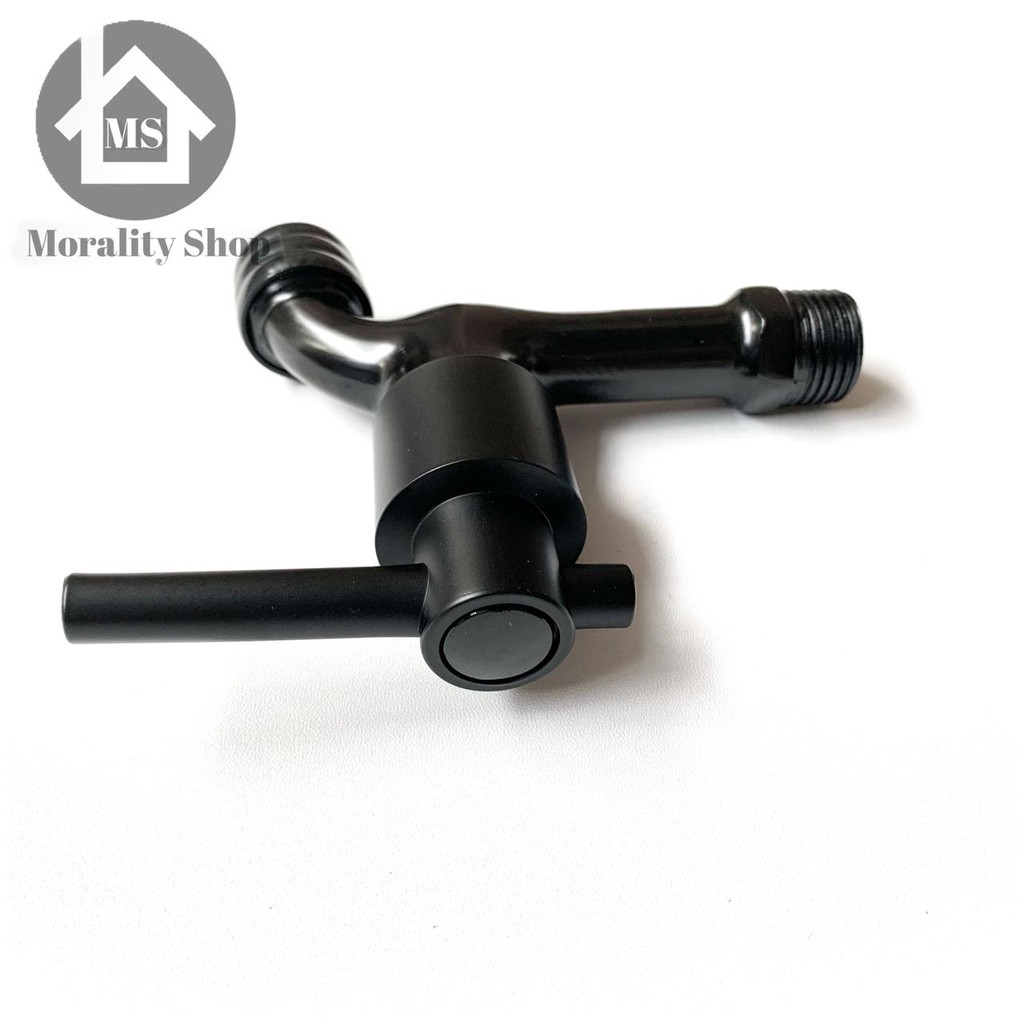 Kran Taman Minimalis HITAM murah FKT54BL- Keran Air Tembok kamar Mandi bak air Black faucet Y21