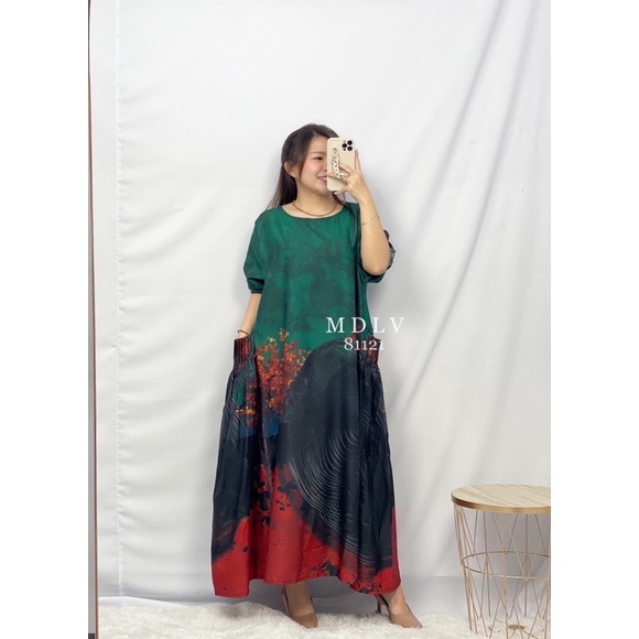 MDLV ~ 81121 AURORA LOOSE DRESS LONG DRESS GAMIS IMPORT FASHION MUSLIM  FASHION IMPORT WANITA