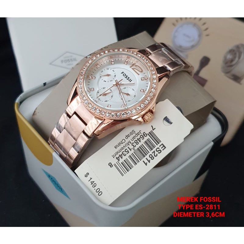 JAM TANGAN WANITA FO-SSIL ES-2811 | ES2811 SERIES STAINLESS STEEL