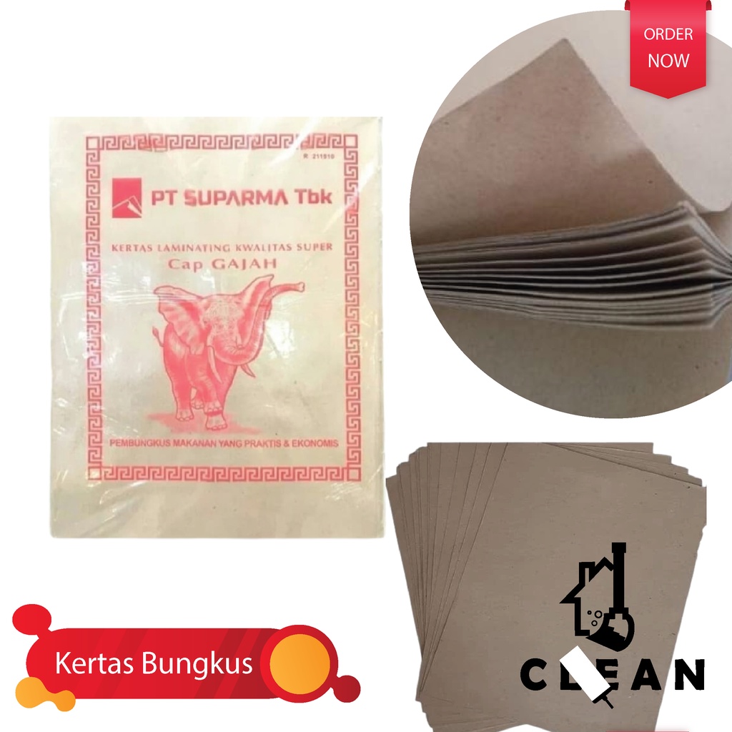 Kertas Nasi Coklat / kertas bungkus nasi 28x38